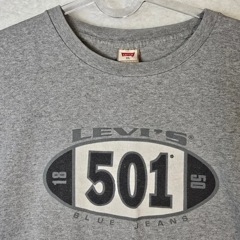 Vintage Levis Single Stitch T Shirt 501 Blue Jeans Graphic XL Made in USA Men XL